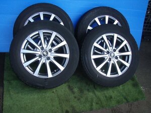 ★ E12　ノート についていた 社外 マナレイ　ホイール 15インチ 5.5J +40 PCD100 4穴 スタッドレス タイヤ　185/65R15 4本SET　360244JJ