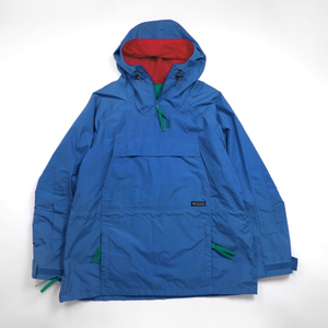 Колумбия 80 -х годов Vintage Colombia Navy Nylon Mountain Mountain Parker Anorak Bullover над курткой над -size -size