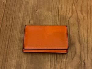 Hender Scheme　folded card case オレンジ　エンダースキーマ 革 牛革 名刺入れ カードケース