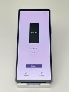 1166【美品・制限○　白ロム】 Xperia 10 V SOG11 au SIMロック解除 SIMフリー パープル