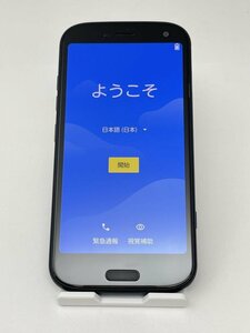 166【動作確認済・制限○　白ロム】 らくらくスマートフォン F-52B docomo SIMロック解除 SIMフリー ネイビー