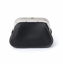 定価15,400円 新品 SOPO ソポ SO-26 GAMA PURSE-DEG カーフレザー がま口 ミニ財布 BLACK_画像1