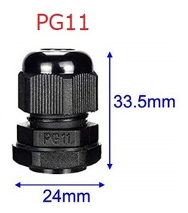 防水　ケーブル貫通グロメット　PG11　プラスチック製防水アジャスタブル3.5-13mm　5個 送料無料 未使用