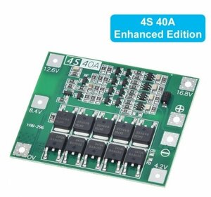 18650 аккумулятор защита панель BMS/PCM/PCB lithium полимер 4S 40A 16.8V наличие иметь немедленная уплата 