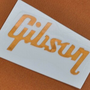 ★ GIBSON ロゴ ゴールドメタリック ウォータースライドデカール ★の画像1