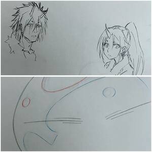 転生したらスライムだった件 原画 4枚セット リムル&ベニマル&シオン／セル画 Cel Genga　転スラ