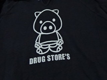 ☆drugstore's　ドラッグストアーズ　黒　パーカ　Fサイズ　コットン　大き目BIGサイズ　豚さん　さくら_画像2