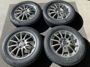 SH-15【超バリ山】175/65R15 84Q！ブリヂストン BLIZZAK VRX2！BS製軽量ホイール ECO FORME！15×5J+39 4穴100！スイフト・アクア！