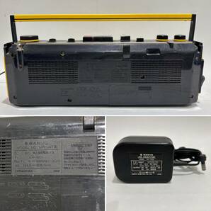 KU-014★1円～中古現状品/通電確認済【SANYO サンヨー】ラジカセ TOWN U4 モデル MR-U4TⅢ イエロー×ブラック 昭和レトロ カセット テープの画像10