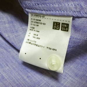 ユニクロ レディース サイズL プレミアムリネン チュニックシャツ 長袖 中古 美品 送料込みの画像9