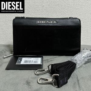 新品 未使用 タグ付き ★定価39,600円 DIESEL ディーゼル ロゴ ミニバッグ ショルダーウォレット ラウンドファスナー財布 長財布 03