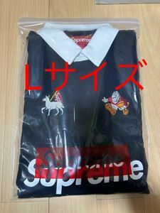 送料無料　Lサイズ　Supreme S/S Rugby Black シュプリーム　ラグビーシャツ　ブラック　シュプリーム店舗購入　新品未使用品