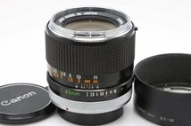 良品 レア Canon FD 35mm f2 銀枠 クロームリング 凹み 最大絞り16 〇 広角 単焦点 プライム マニュアル オールドレンズ フード付き_画像2