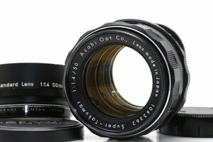 良品 初期 8枚玉 ASAHI PENTAX Super Takumar 50mm f1.4 標準 単焦点 プライム マニュアル オールドレンズ