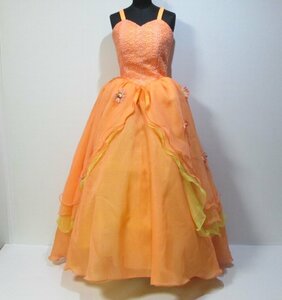 F: orange . yellow group * race & flower motif decoration attaching * North Lee * color dress party musical performance . presentation *9TT size!