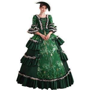 AC08 storelj size order free *.. green!.... costume play clothes Imperial Family . woman party dress pannier head dress ( hat ) attached front .