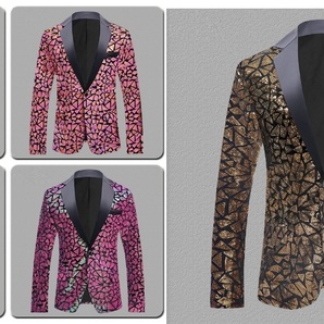 YL02e storelj新品 メンズ スーツ ロングジャケット ブルゾン ラベンダー タキシード 王子 宮廷S M L-5XL演歌 歌手衣装DJ舞台コスプレの画像2