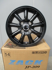 新品ホイール4本セット■ZACK JP-209■14×4.5J+45 100-4H■N-BOXムーヴタントウェイクモコミララパンアルトワゴンRキャンバス軽自動車等