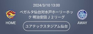 最大31,320円お得　3/10 ベガルタ仙台ｖｓ水戸ホーリーホック　