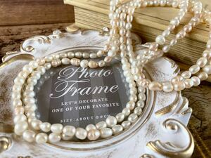 上品 バロックパール さざれ ロング ネックレス フォーマル アクセサリー formal Baroque pearl necklace pendant feminine accessory G