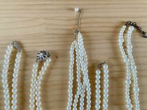 パール ビーズ ネックレス ショート ロング まとめて まとめ売り アクセサリー 大量 レディース ladies pendant necklace accessorys G_画像8