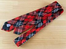 おしゃれネクタイ クレアーズ チェック ネクタイ ファッション 小物 赤 黒 checkered tie red black G_画像6