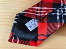 おしゃれネクタイ クレアーズ チェック ネクタイ ファッション 小物 赤 黒 checkered tie red black G_画像7