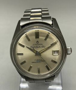 ② citizen Auto Dater UNI 17石para 40M Water 自動巻き 幅40mm 腕周り15cmシルバー メンズ シチズン腕時計 