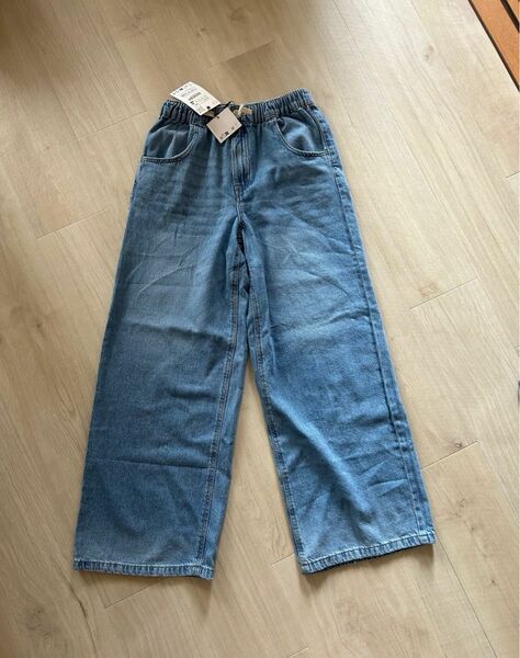 新品　ZARAkids デニム　ジーパン　 デニムパンツ　 長ズボン　サックス　ZARA 