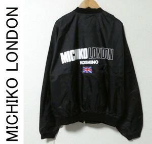 レア 極美品 MICHIKO LONDON ミチコロンドン コシノ ナイロンジャケット MA-1 FREE 黒 ブラック 