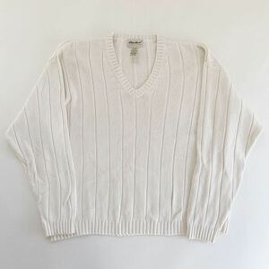 1990s eddie bauer cable knit sweater エディバウアー ニットセーター vintage white 