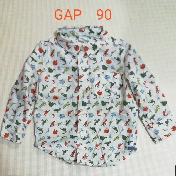 GAP　恐竜柄 長袖シャツ　90