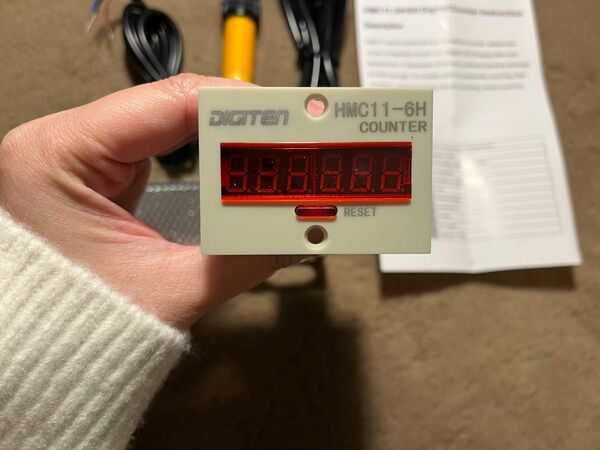 DIGITEN 0-999999デジタルLEDカウンター 光電スイッチセンサー リフレクター自動コンベヤーベルト