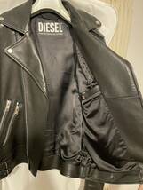 【定価約15万】ディーゼル ライダースジャケット レザージャケット ダブルライダースジャケット ブラック DIESEL L-GARRETTラムレザー _画像10