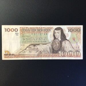 World Paper Money MEXICO 1000 Pesos【1981】