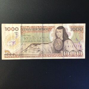 World Paper Money MEXICO 1000 Pesos【1985】