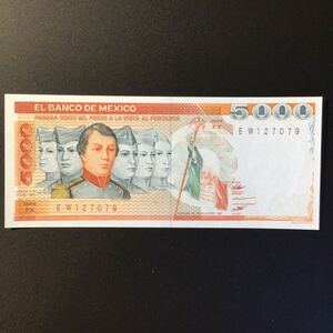 World Paper Money MEXICO 5000 Pesos【1985】