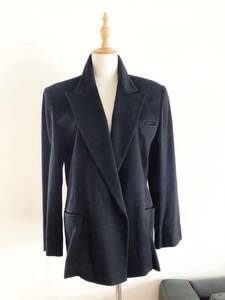 [Chloe]CHLOE Vintage Chloe wool 100% chronicle / perhaps cashmere tailored jacket black 42