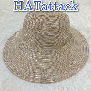 HATattack NEW TORK ハットアタック ニューヨーク 麦わら 帽子 ハット 縞々 ストライプ