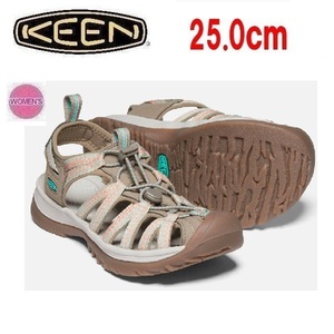 KEEN キーン ウィスパー トープ×コーラル レディース 25.0cm　1022810　女性用　サンダル　アウトドア　キャンプ