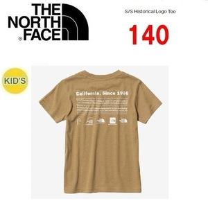 THE NORTH FACE ザノースフェイス キッズ ヒストリカルロゴＴシャツ ケルプタン 140　NTJ32356　子供用　半袖　アウトドア