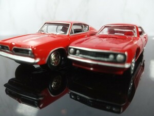 JOHNNY LIGHTNING 2台セット CHEVROLET CAMARO 536/1968PLYMOUTH BARRACUDA 260　ジョニーライトニング シボレー プリムスバラクーダ