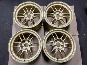 希少 ENKEI RPF1 ゴールド 17インチ 8.5J+40 9.5J+38 5-114.3 前後異径サイズ S15シルビア JZX90 JZX100 FD3S スカイライン 等に！