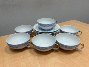 ※56626 リモージュ カップ＆ソーサー 6客セット PORCELAINE DURE LIMOGES 個人保管 未使用