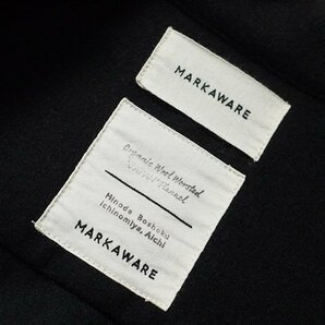 MARKAWARE マーカウェア ループカラー ウールジャケット 正規品 マーカ オープンカラー CPOジャケット JAPAN FLANNEL 黒の画像2