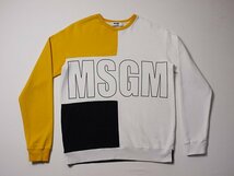 イタリア製　MSGM　エムエスジーエム　スウェット　正規品　XSサイズ　トレーナー　スエット　切替　伊製　_画像1