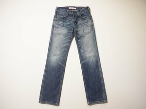 Levi's　リーバイス　504　デニムパンツ　正規品　ユーズド加工　ローライズ　ストレート　ジーンズ　W28　EU504-0029　