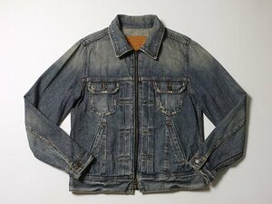 Levi's　リーバイス　デニムジャケット　正規品　70602-00　ユーズド加工　トラッカージャケット　Sサイズ　ジージャン　フルジップ