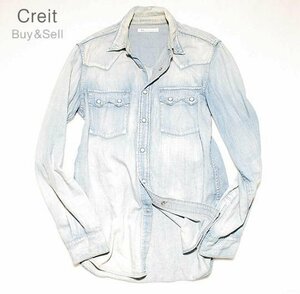 C35■春夏★RHCロンハーマンビンテージ加工デニムシャツジャケットM