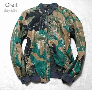 C215■人気モデル★dieselディーゼル迷彩カモフラ柄ジャケットブルゾンL